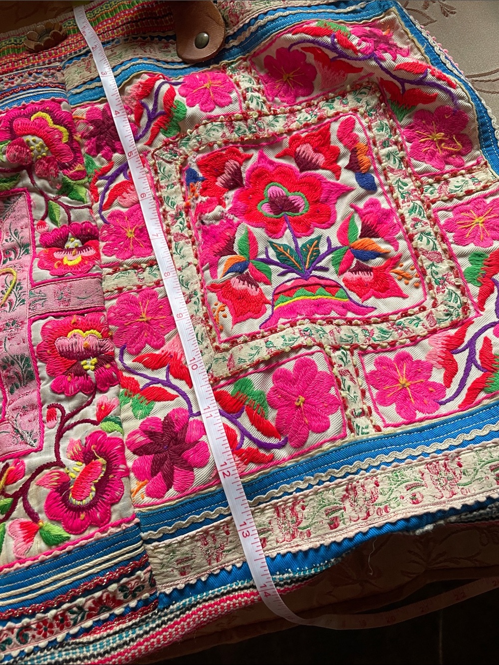 Bohemian Artisan Colorful Embroidered Tote Bag - Picture 3 of 7